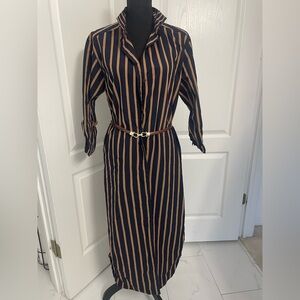 Humanoid shirt maxi dress black/camel L